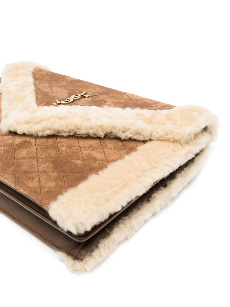 Brown Gaby Suede Shoulder Bag