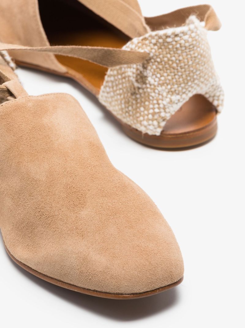 Neutral Gala Suede Espadrilles