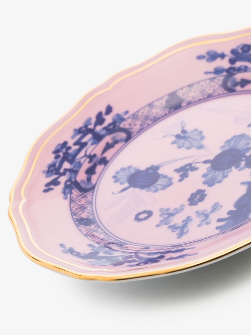 Pink Oriente Italiano Azalea Porcelain Bread Plate
