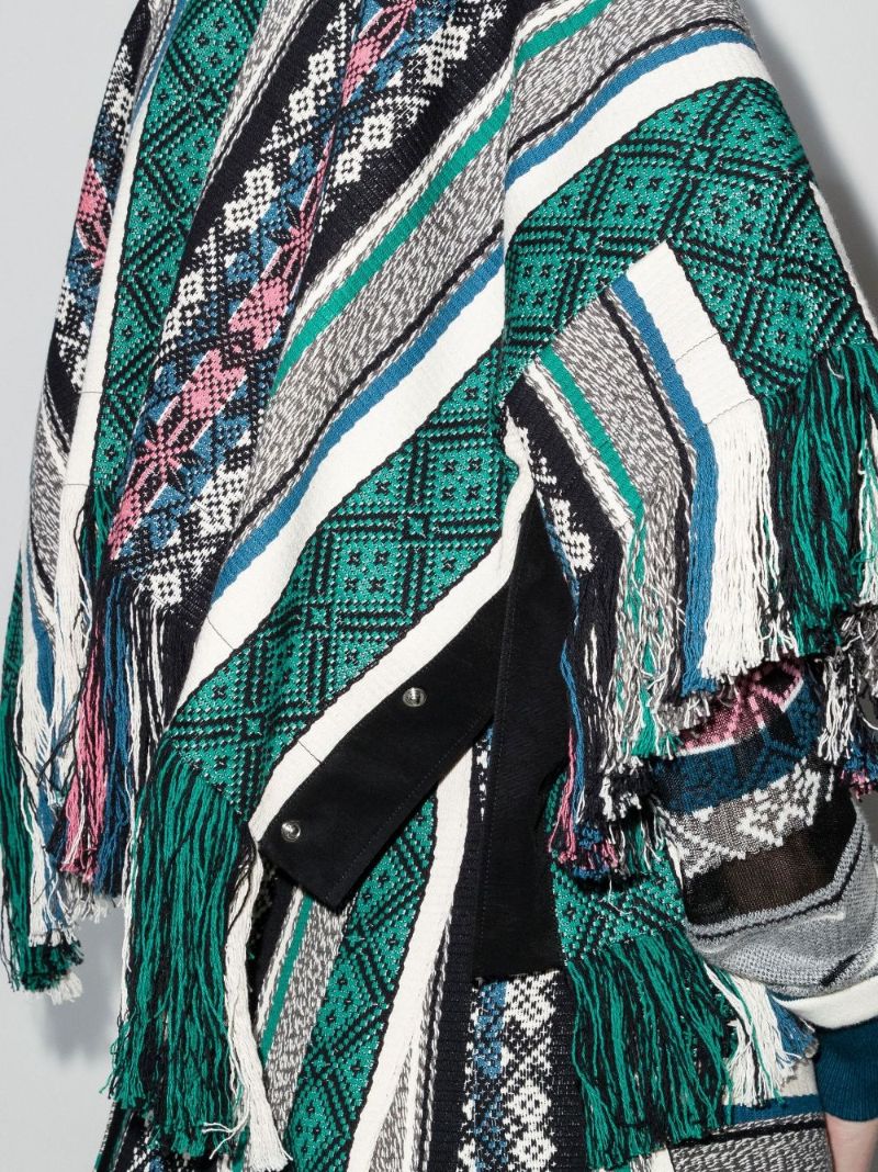 Fringed Cotton Jacquard Jacket