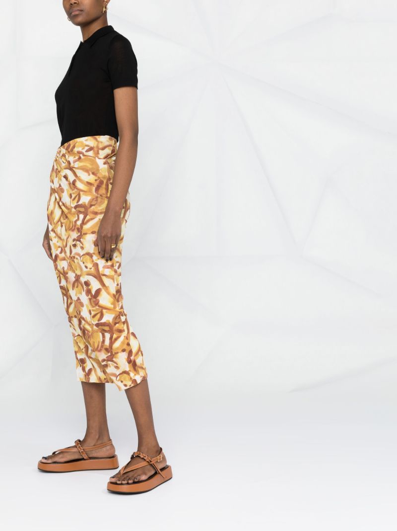 White Taina Wrap Midi Skirt