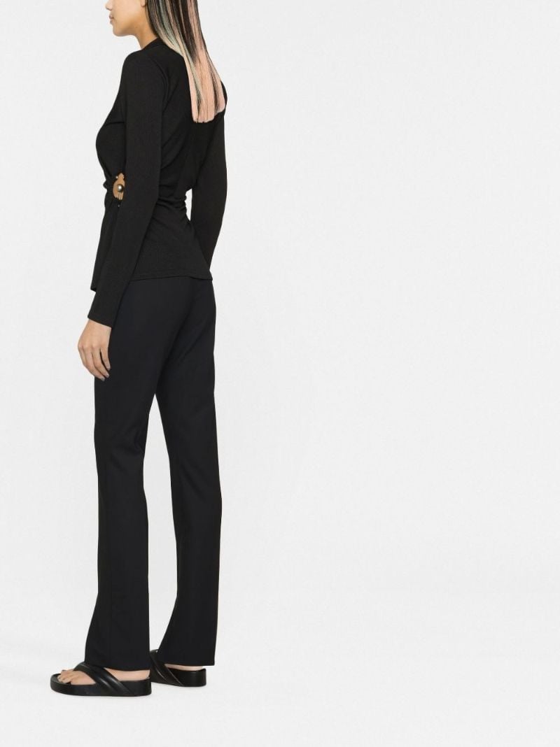 Black Florine Straight Leg Trousers