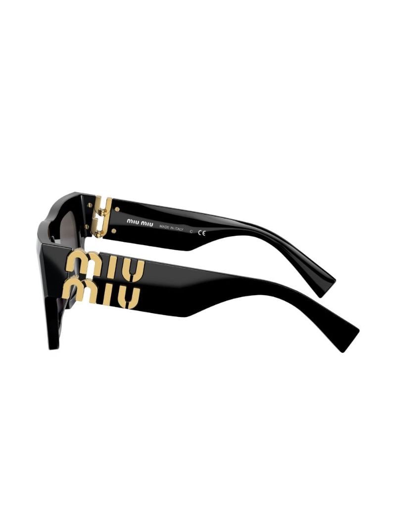 Black Miu Glimpse Square Sunglasses