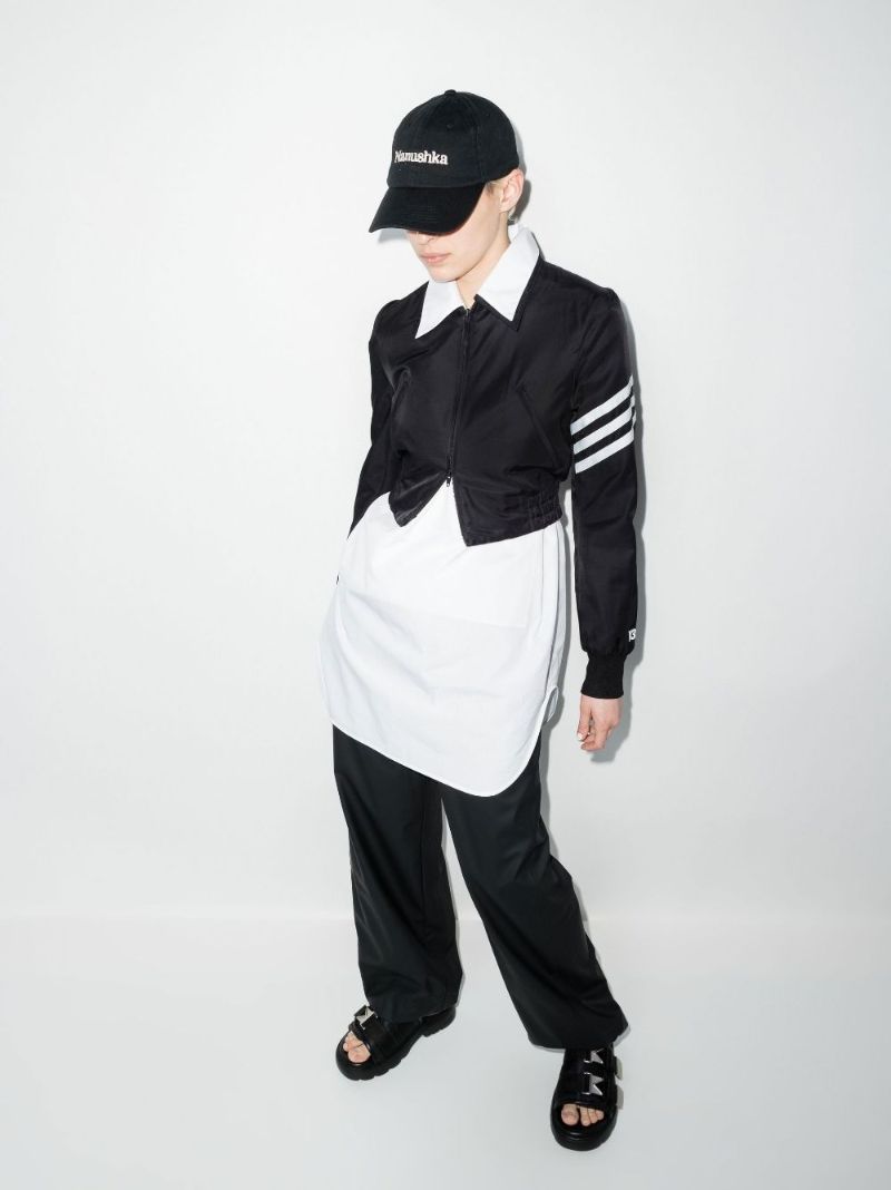 Ch1 Striped Cropped Jacket