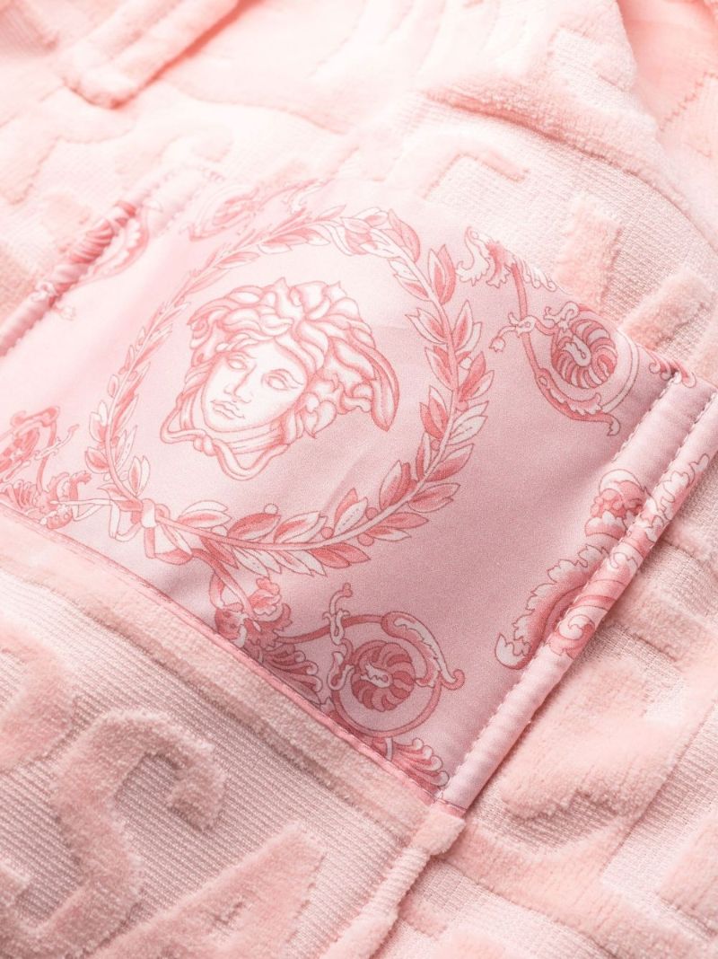 Pink Logo Cotton Robe