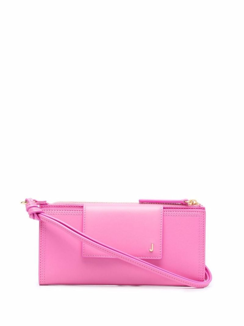 Pink Le Pichoto Leather Chain Wallet