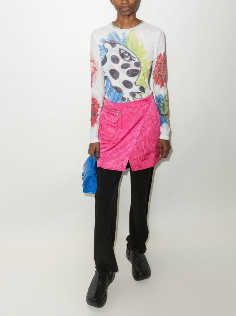 Powermesh Graphic Print Jersey Top
