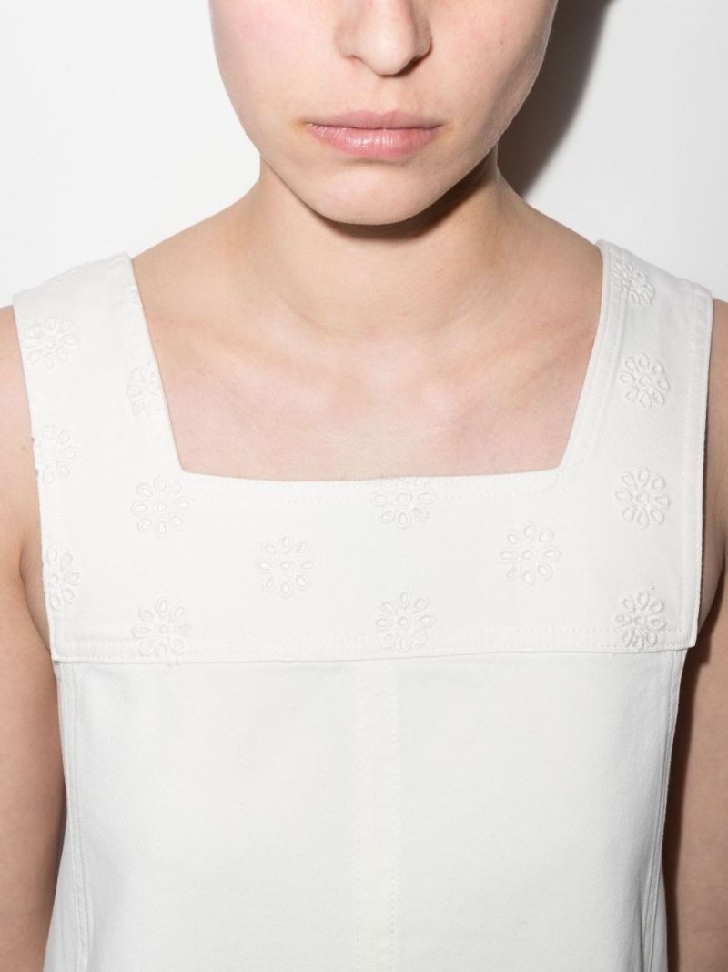 Broderie Anglaise Denim Mini Dress