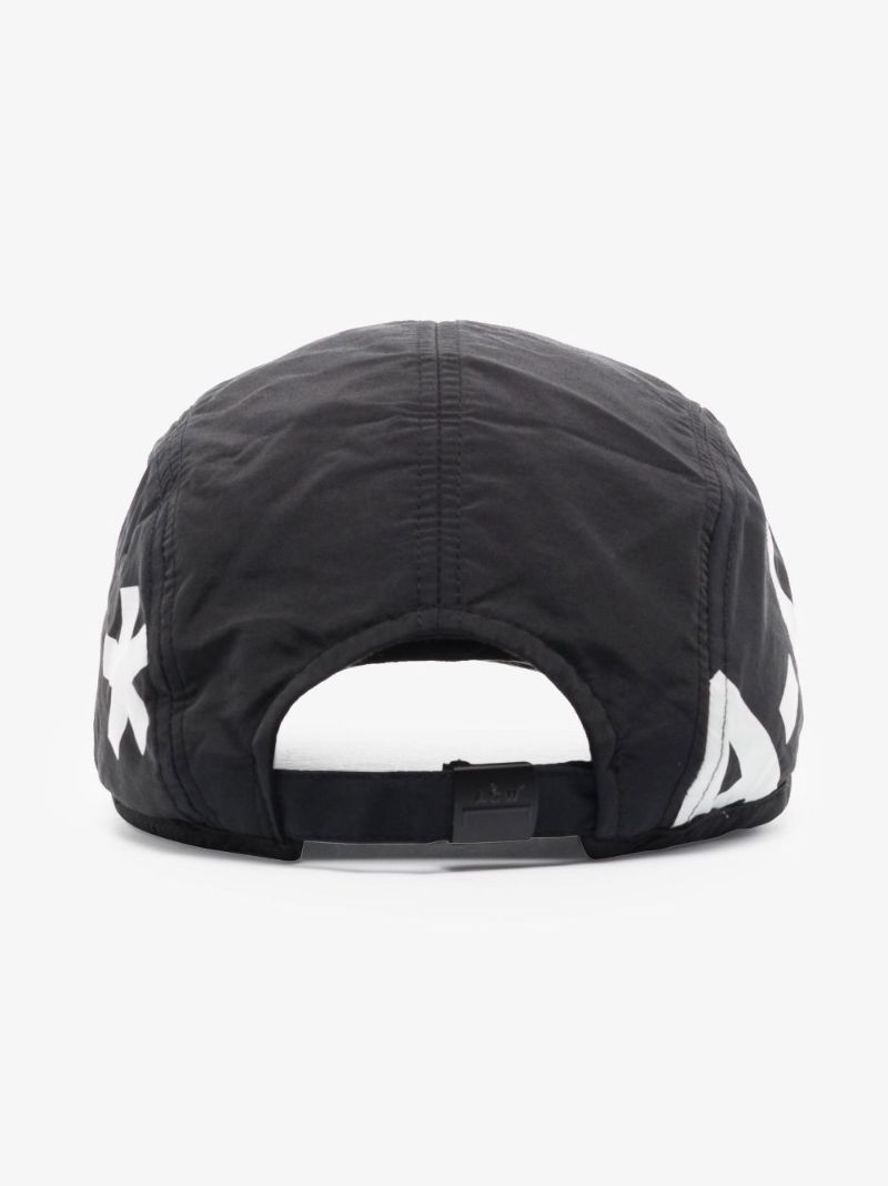 Black Overset Logo Baseball Cap