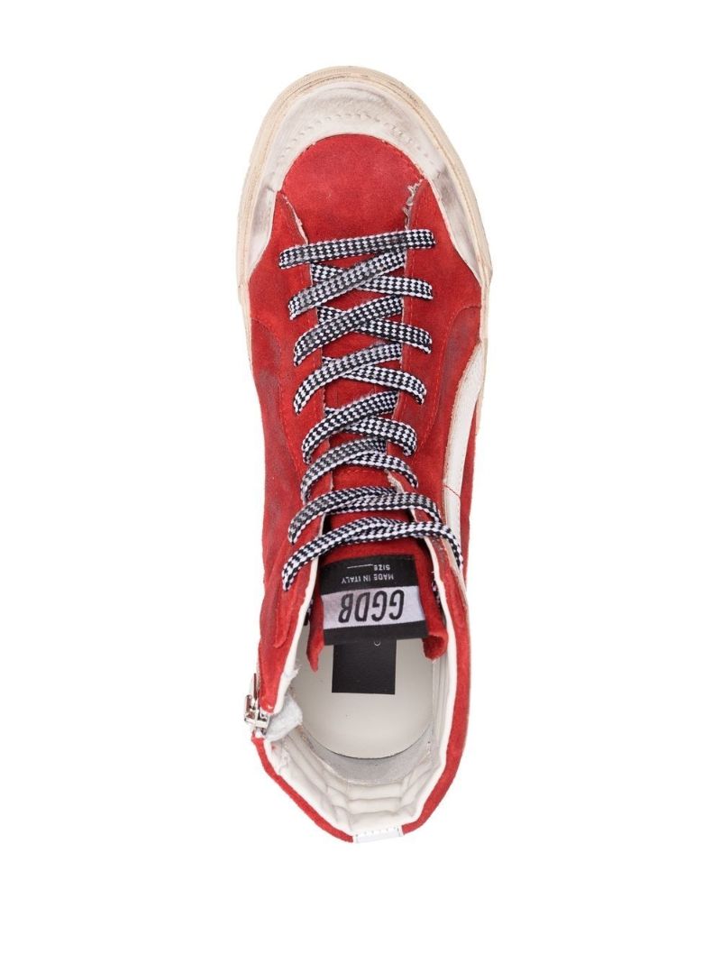Red Slide Suede Sneakers