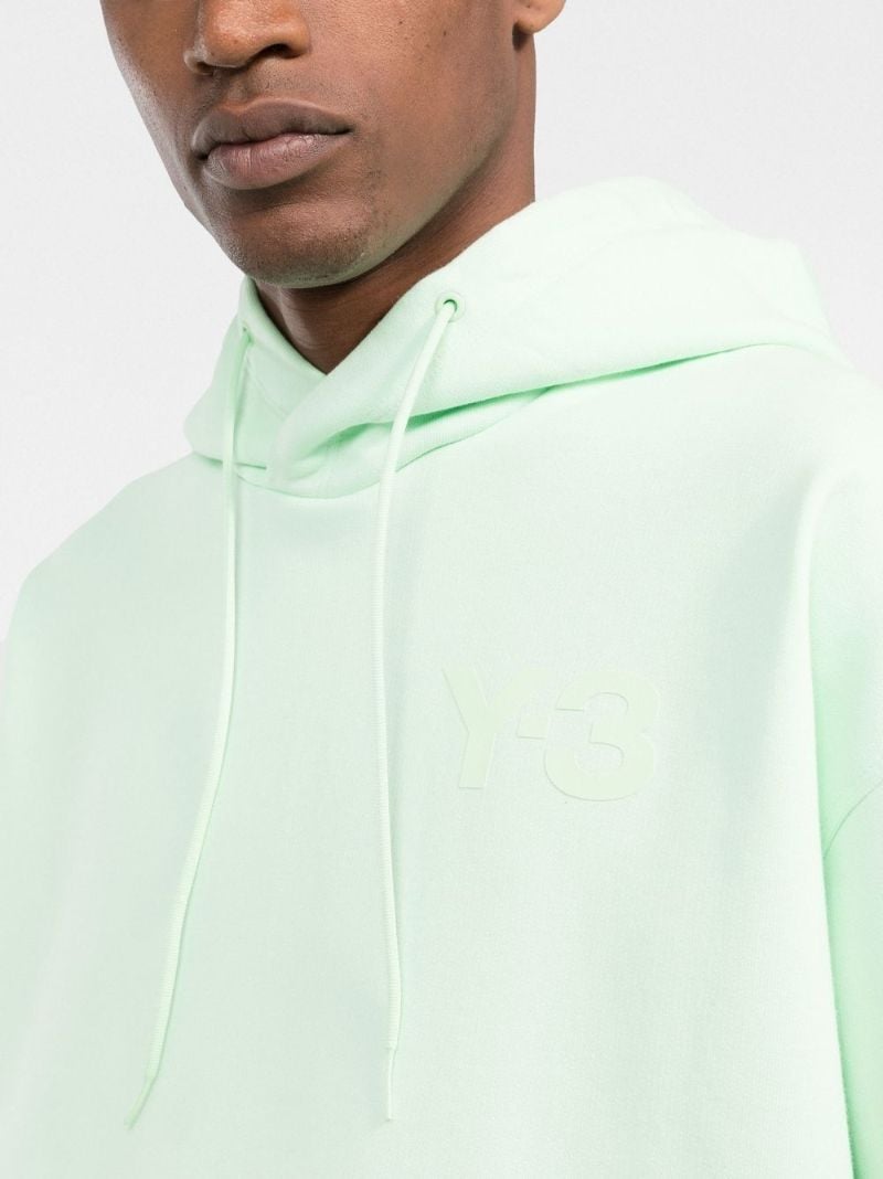 Green Drawstring Long-sleeve Cotton Hoodie