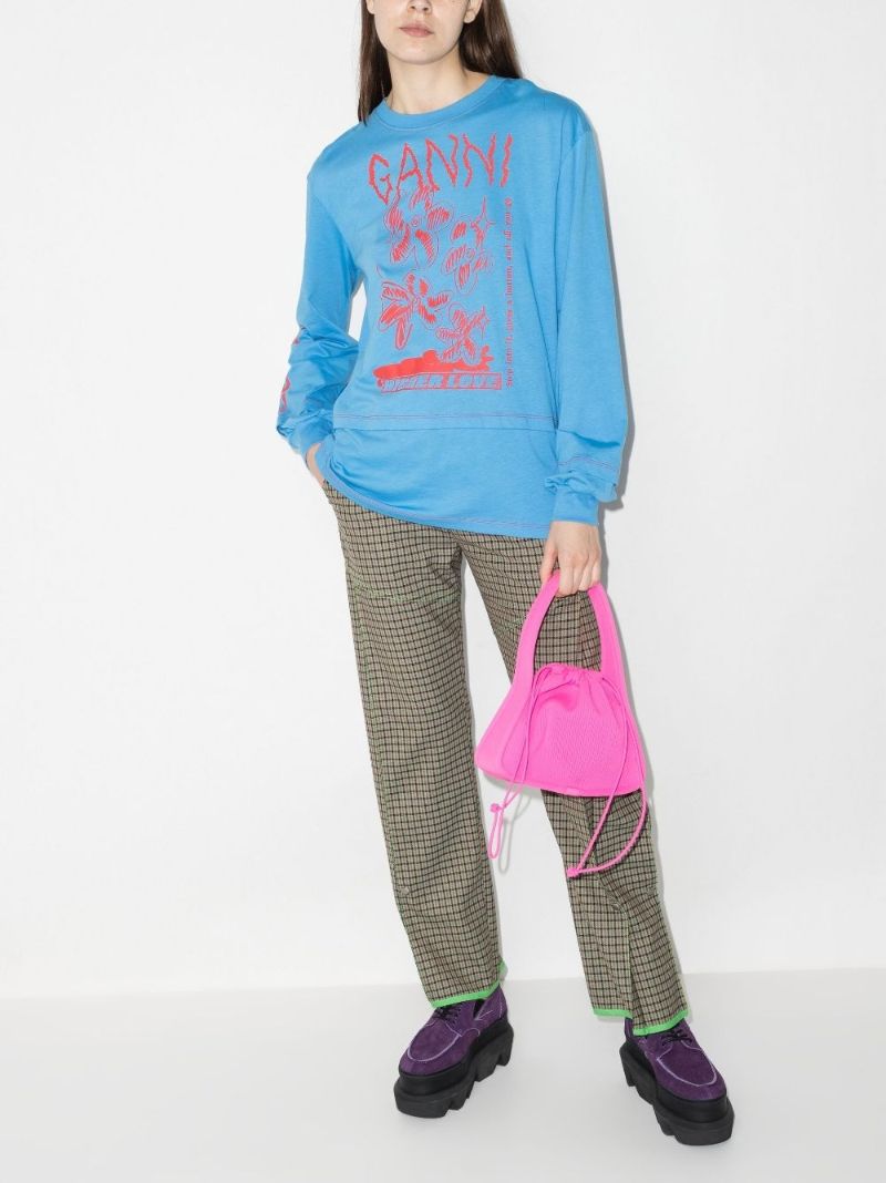 Logo Print Organic Cotton Long Sleeve T-shirt