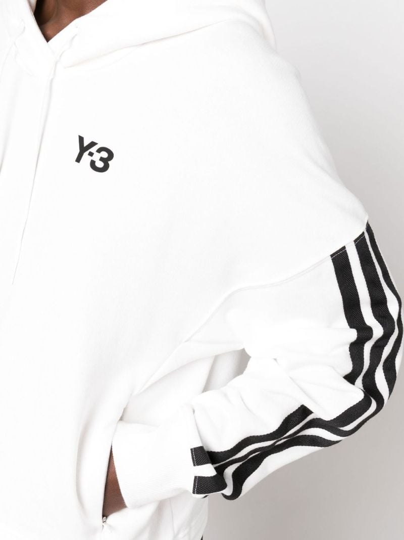 White Ch1 Logo Cotton Hoodie
