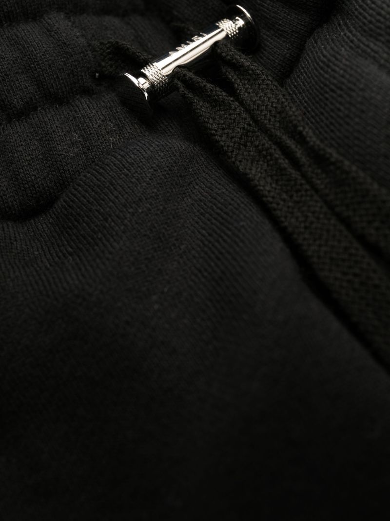 Black Logo Cotton Track Pants