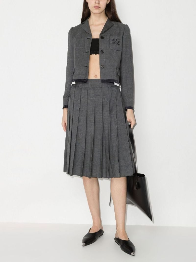 Prince of Wales-check Wool Skirt