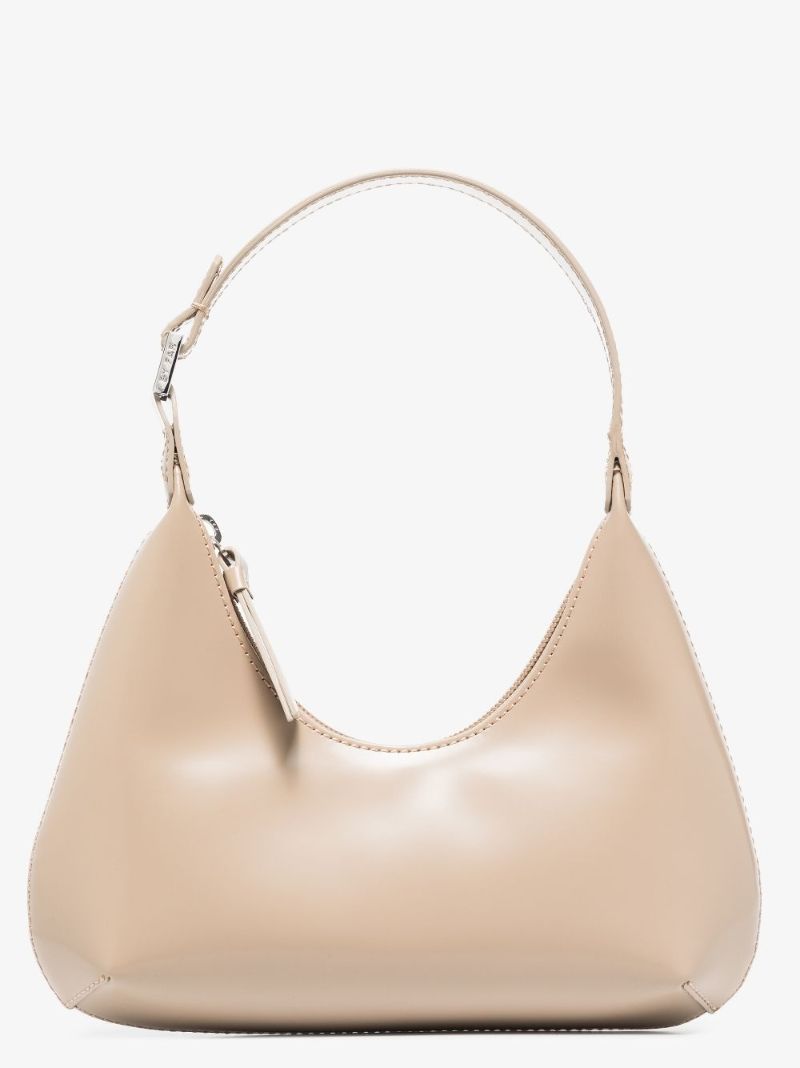 Neutral Amber Baby Leather Shoulder Bag