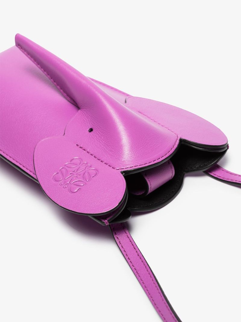 Purple Elephant Leather Mini Bag