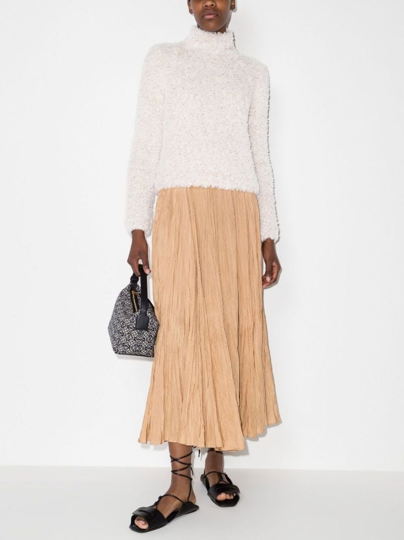White Sequin-embellished Tulle Jumper