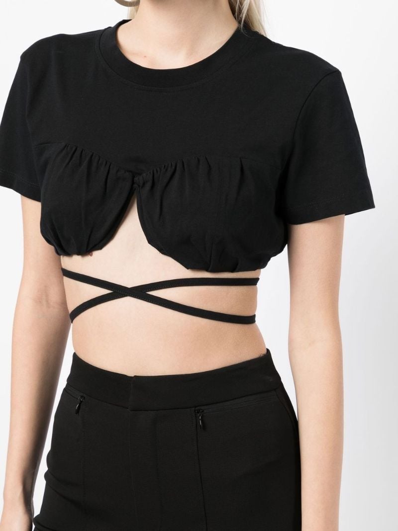 Black Le Baci Cropped T-shirt