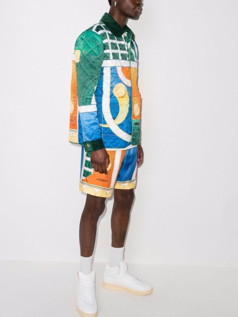 Reve De Tennis Printed Quilted Jacket