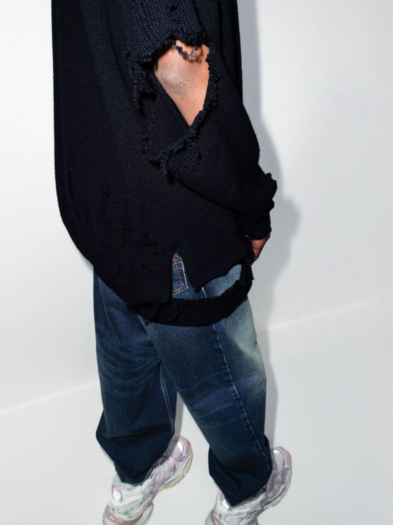 Distressed Wool Sweater