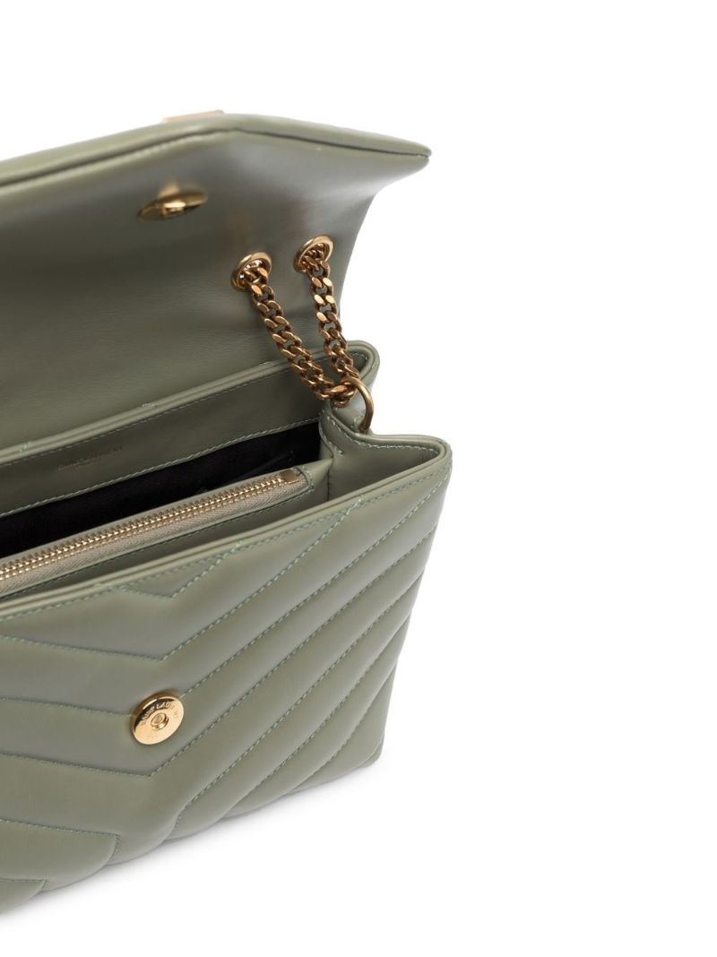 Green Loulou Small Leather Shoulder Bag