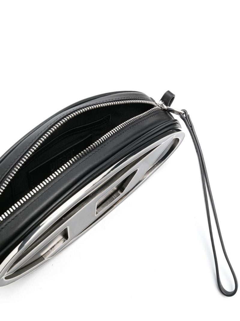 Black Logo Plaque Crossbody Bag