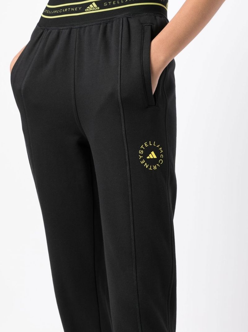 Black Logo Print Track Pants