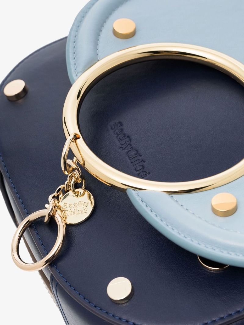 Blue Mara Leather Cross Body Bag