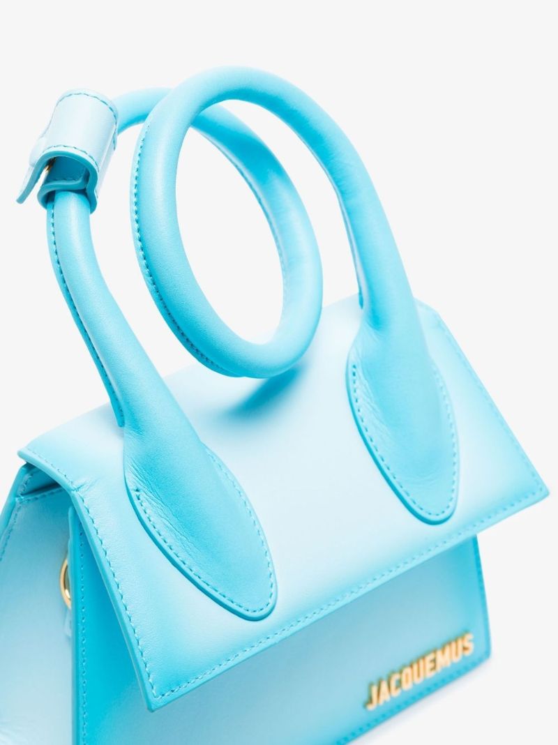 Blue Le Chiquito Noeud Leather Tote Bag