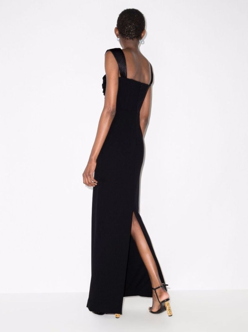 Calluna Satin-trim Column Dress