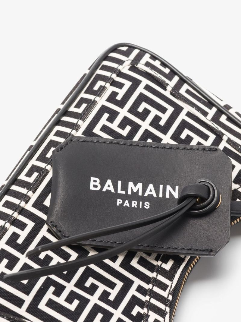 Black and White B-army Monogram Shoulder Bag