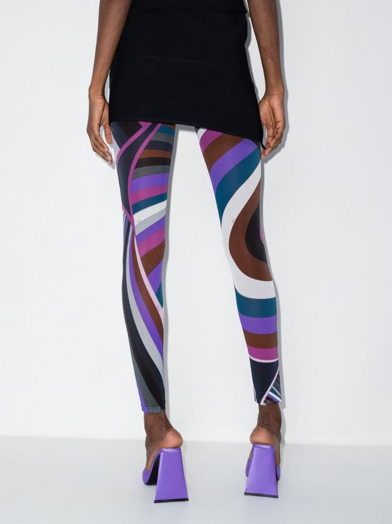 Multicolour Printed Mesh Leggings