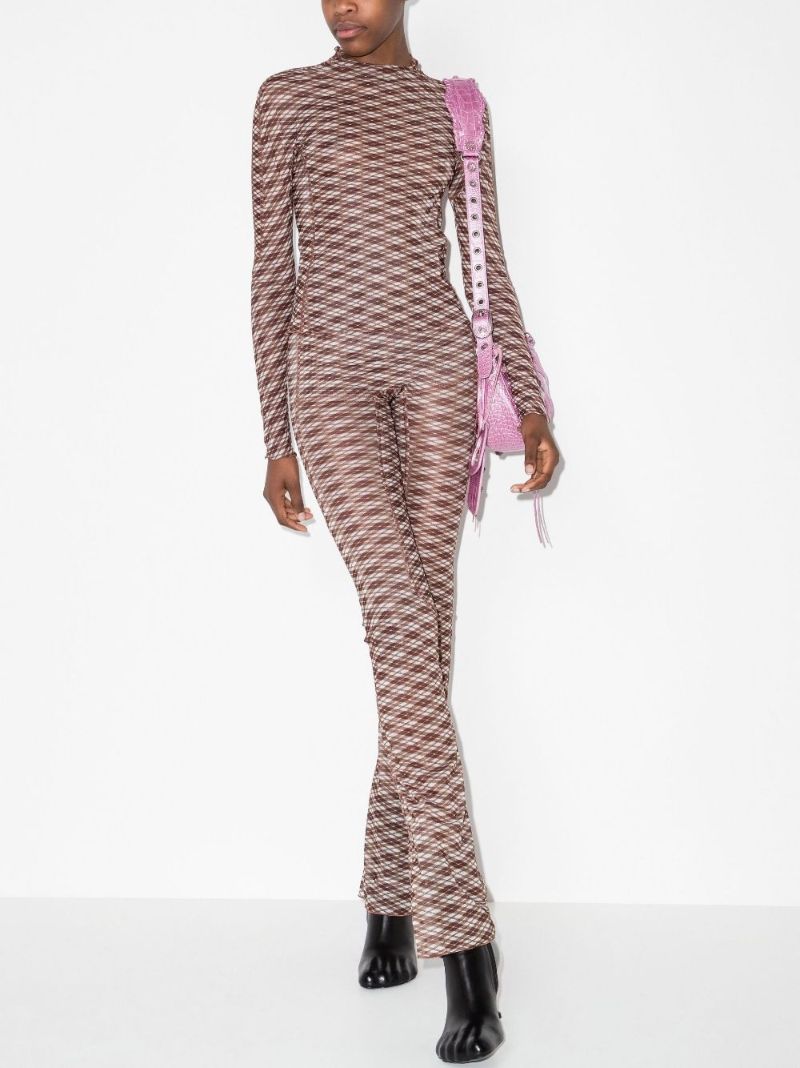 Halcyon Argyle Print Flared Trousers
