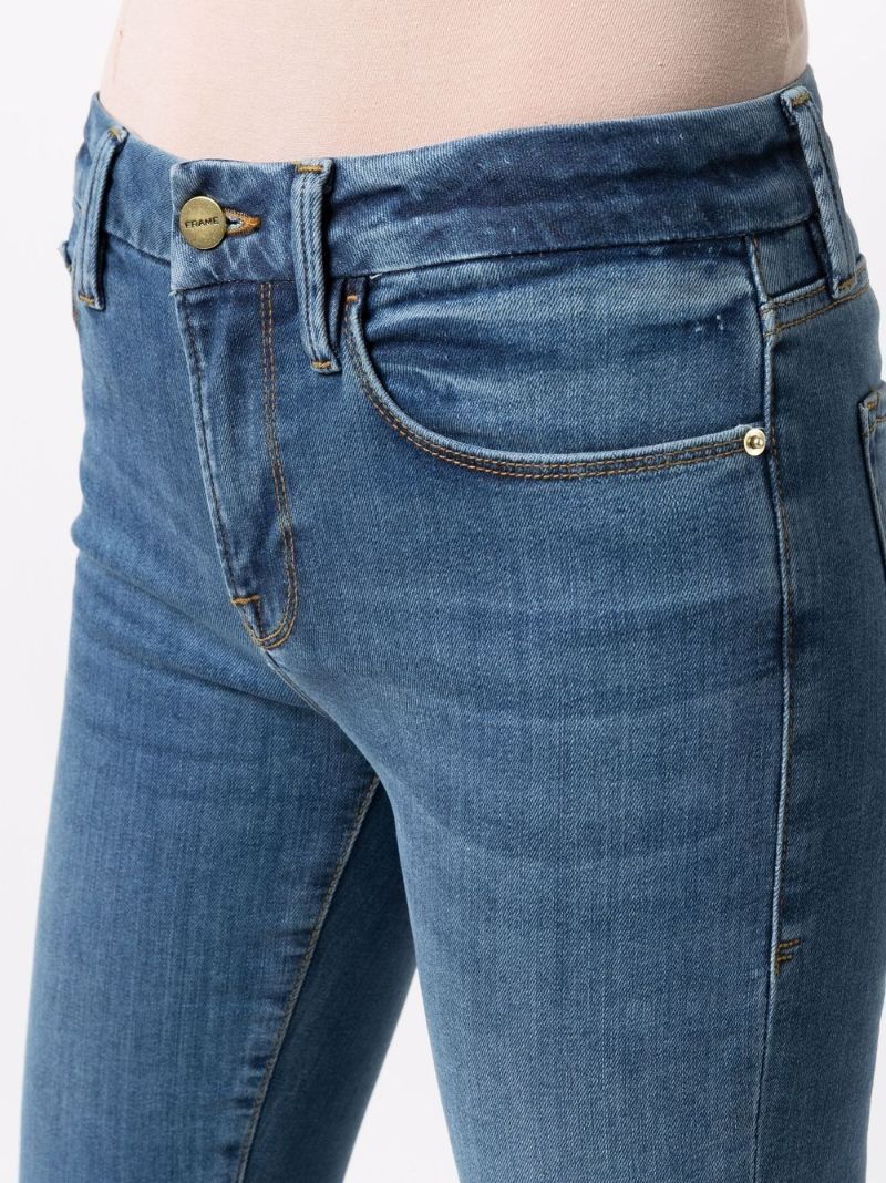 Blue Low-rise Kick-flare Jeans