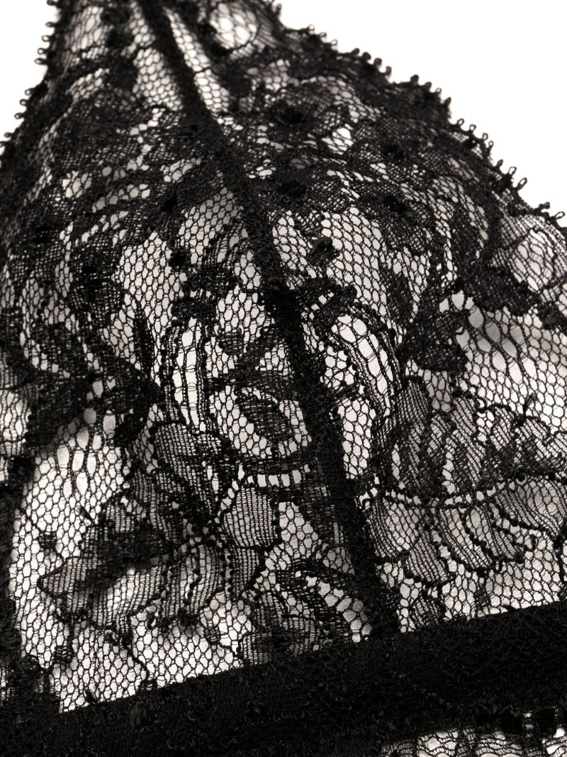 Black Chantilly Lace Triangle Bra