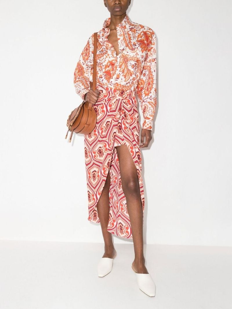 Printed Wrap Skirt
