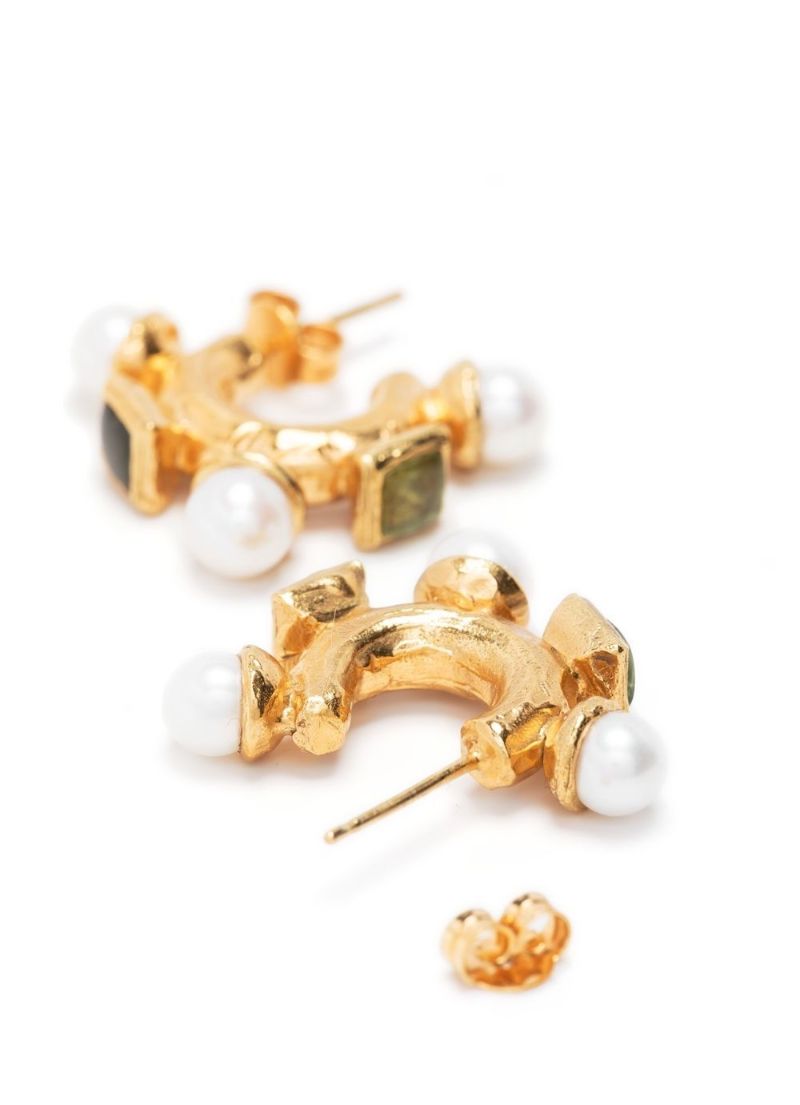 Gold-plated the Traveller's Path Hoop Earrings