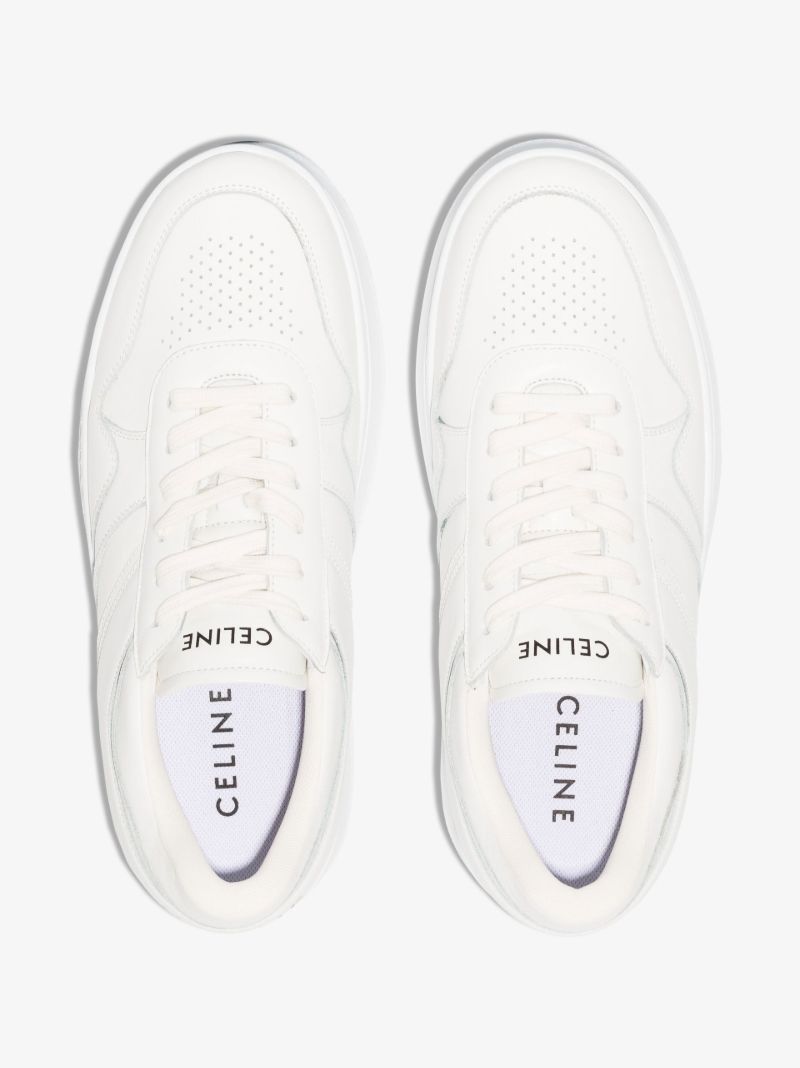White 50 Flatform Leather Sneakers