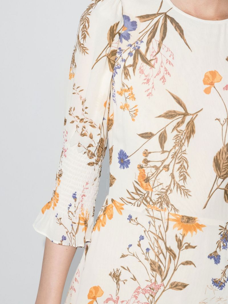 Carolena Floral Print Midi Dress