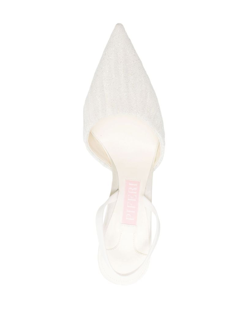 White Upanova 85 Slingback Pumps