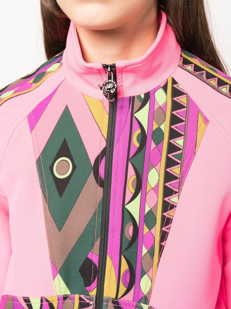 Pink Rombi-print Track Jacket