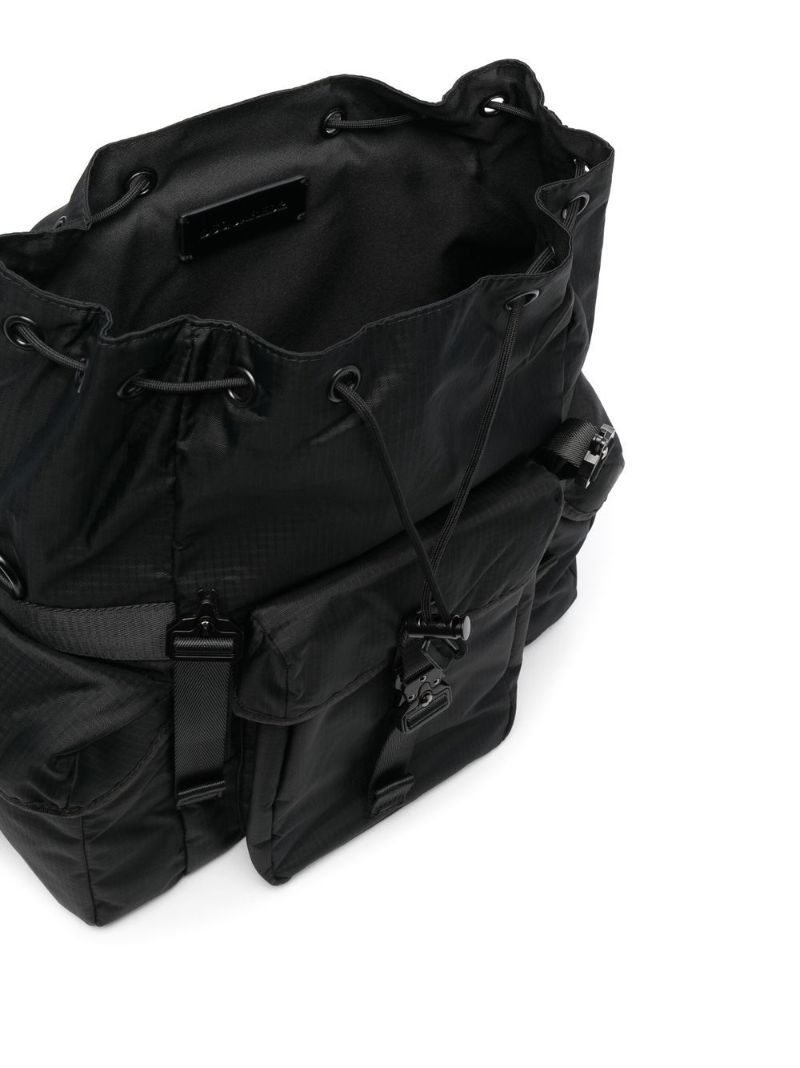 Black Ceresio 9 Logo Print Backpack