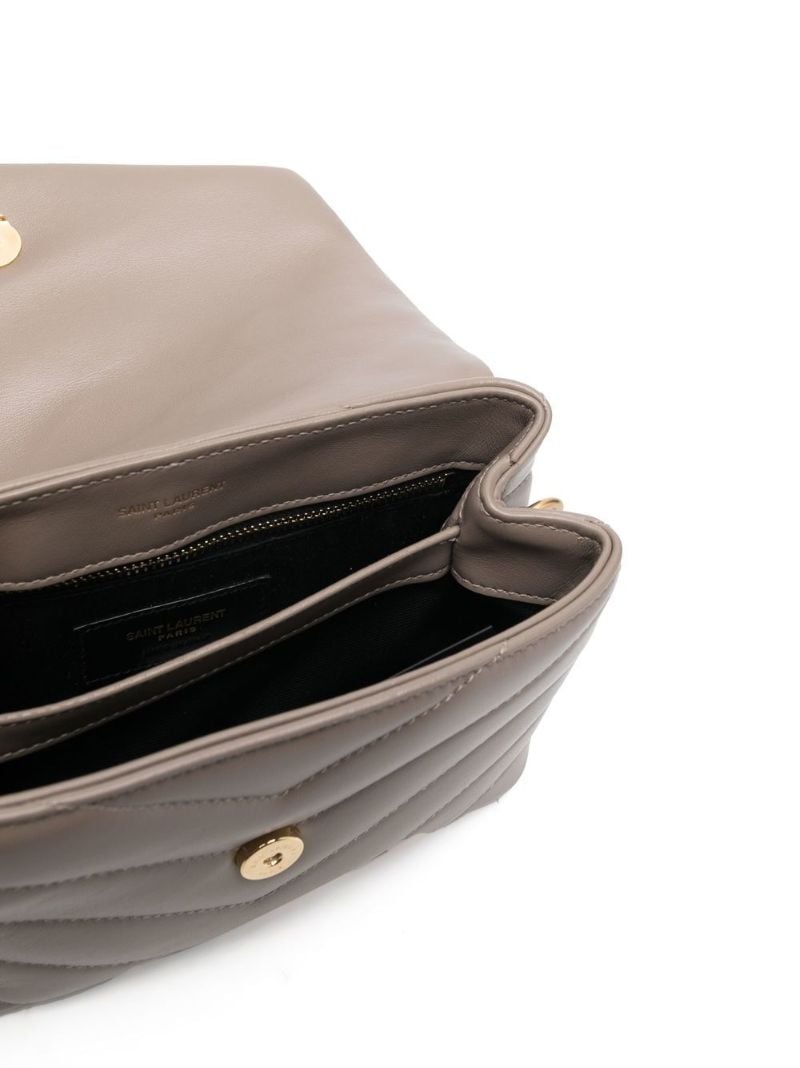 Grey Loulou Toy Leather Shoulder Bag