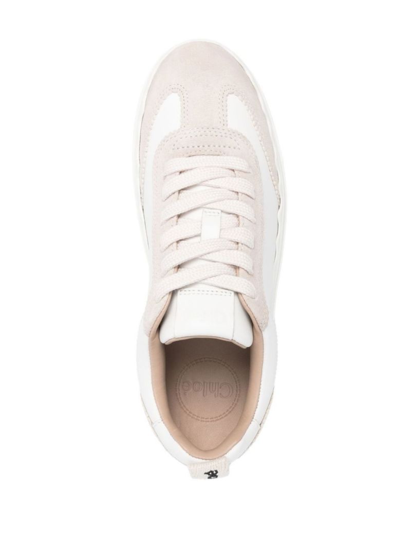 Neutral Lauren Leather Sneakers