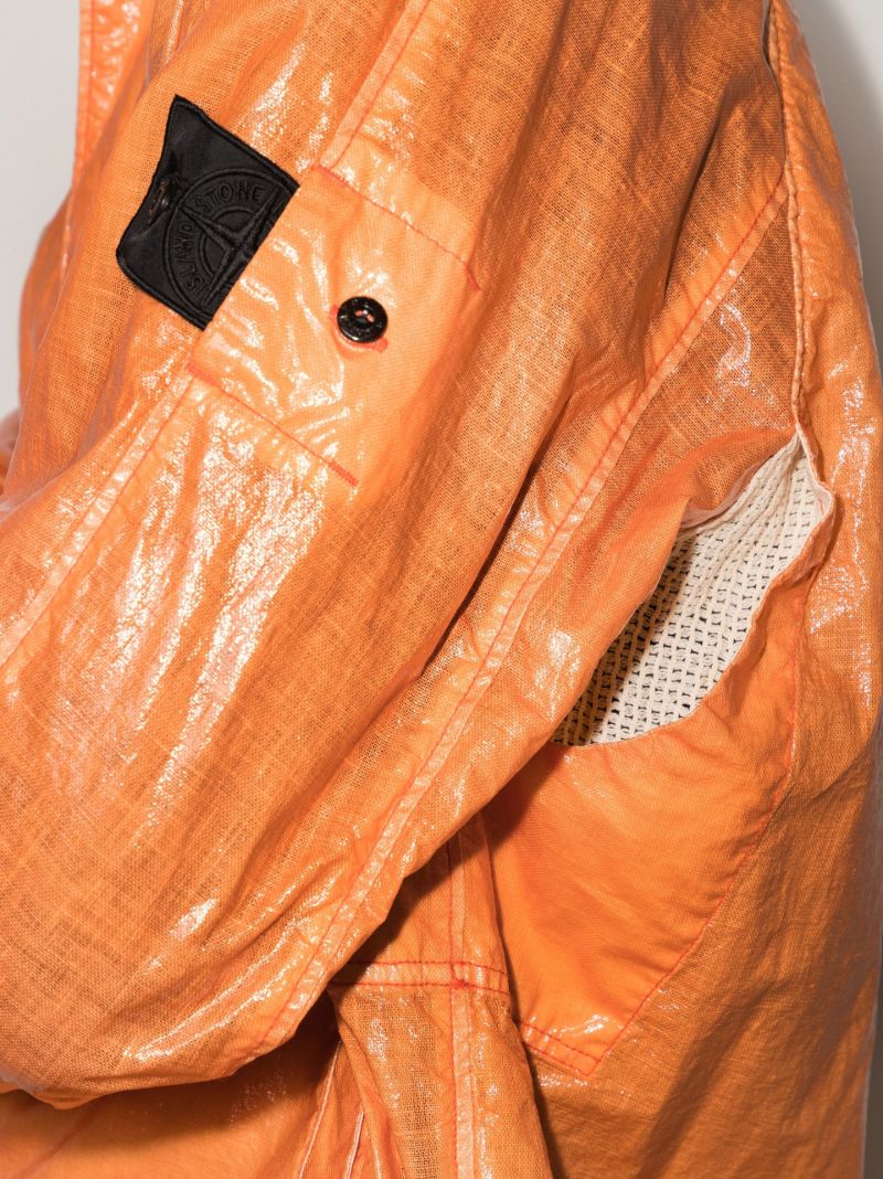 Orange Glass Linen Coach Jacket