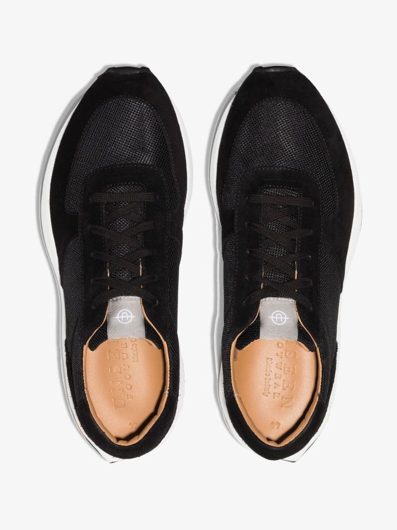 Black Trinity Low Top Suede Sneakers