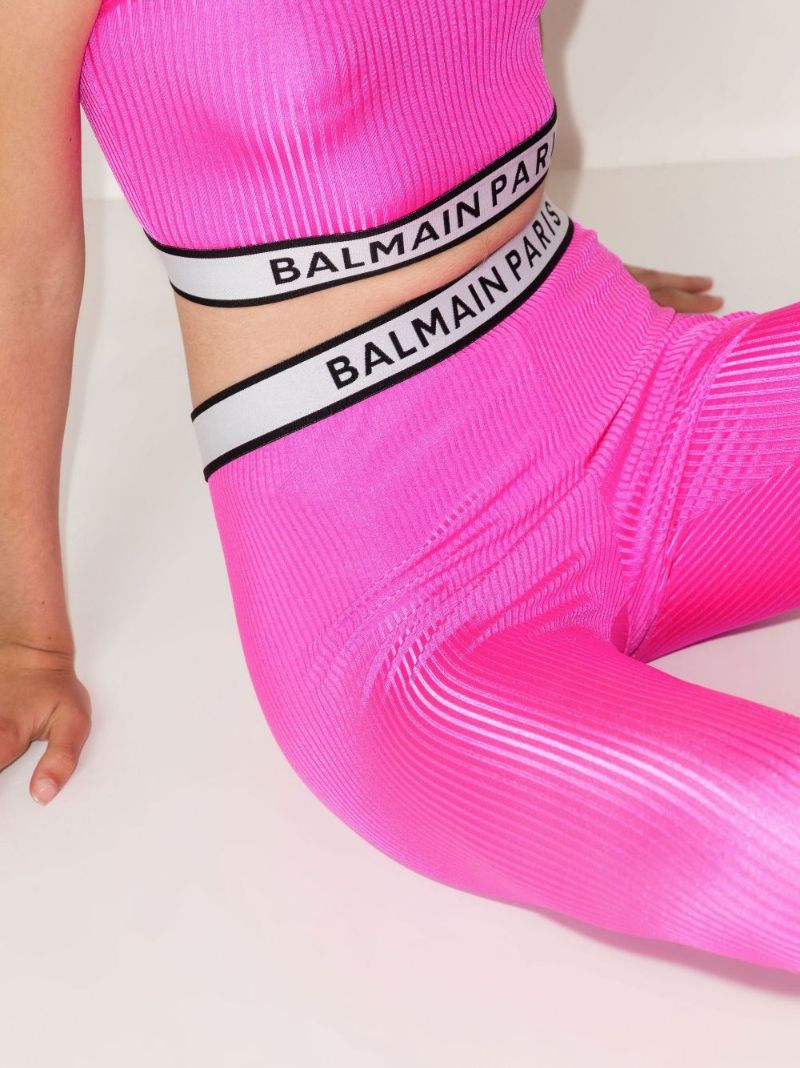 Pink Logo Waistband Leggings