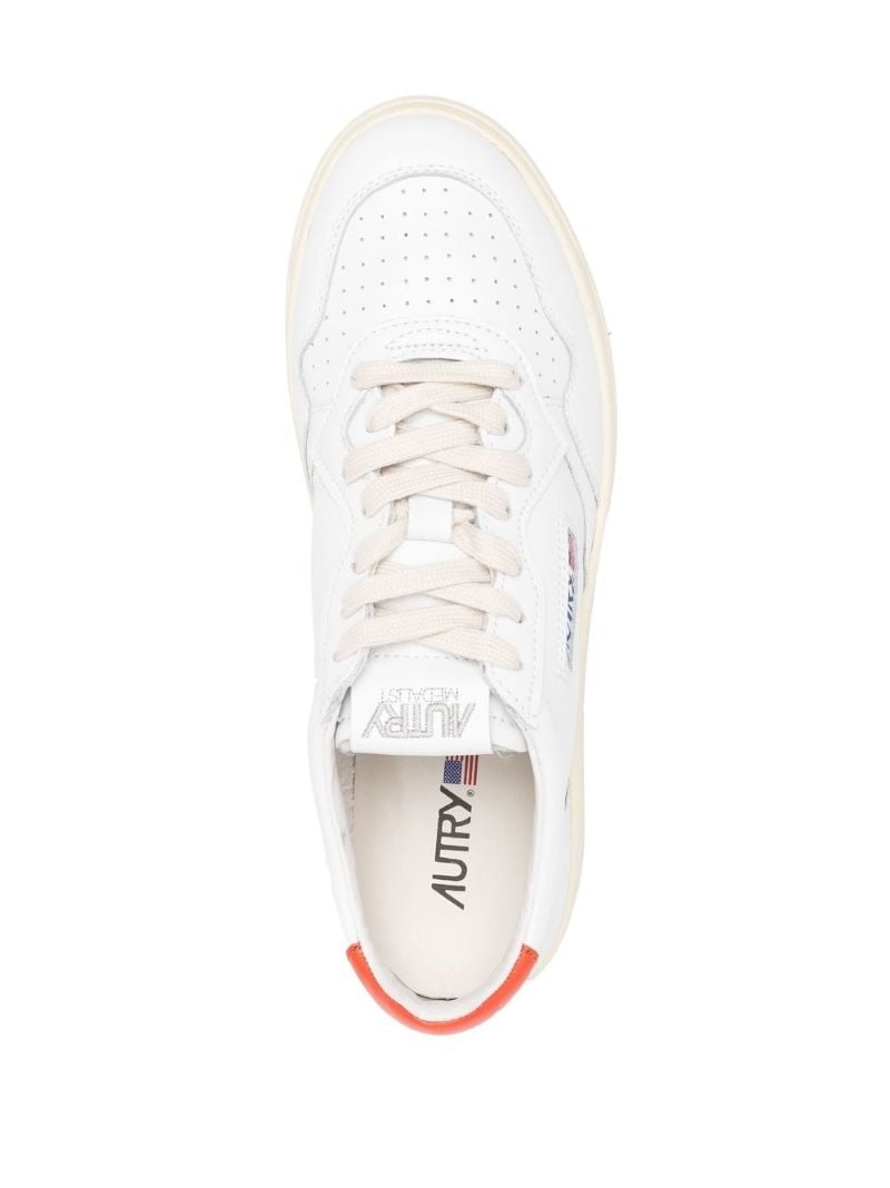 White Medalist Low Top Sneakers