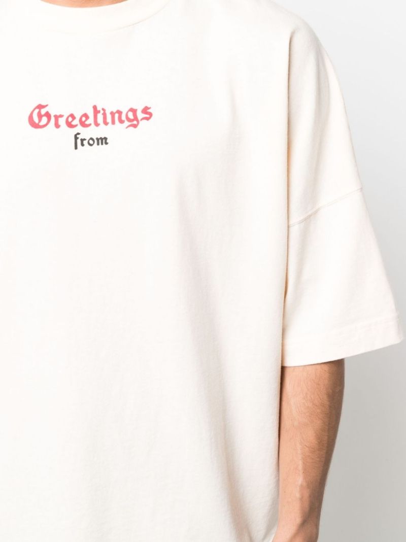 Neutral California Print Cotton T-shirt